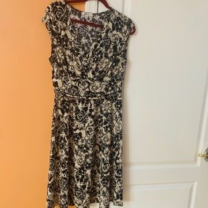 Beautiful cream and black floral dress